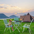 VINGLI Patio Lawn Webbed Folding Chairs Set of 2 Outdoor Beach Portable Lawn Chair