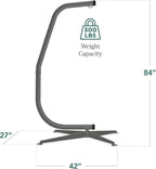 Best Choice Products Metal Hanging Hammock C-Stand for Chair Weather Resistant Finish
