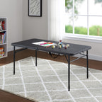 Mainstays 4' Adjustable Height Centerfold Folding Table, Black