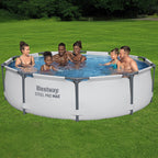 Open Box Bestway 10' x 30 Round Steel Pro MAX Hard Side Family Swimming Pool