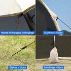 Alvantor Screen House Gazebo Pop Up Igloo Screened Canopy Tent with Mosquito Netting Sides