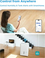 Midea 4,500 Sq. Ft. Dehumidifier Pump Included Energy Star Certified 50 Pint Ideal For Basements