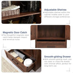 JXQTLINGMU Farmhouse Kitchen Pantry 72 Tall Wood Kitchen Storage Cabinet Adjustable Shelves