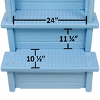 Aqua Select White Outside Flip-up Safety Ladder for Above Ground Pools 48-54H