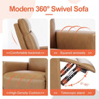 Sweetcrispy Massage Recliner Chair for Adults, Adjustable Home Theater Seating with Lumbar Support for Living Room, Modern Fabric Reclining, Pure Black