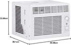 GE Window Air Conditioner Unit 5,000 BTU for Small Rooms up to 150 sq ft Manual Adjustable Fan