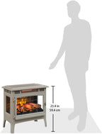 Freestanding Electric Fireplace Stove Heater with 3D Flame Effect for 1,000 Sq. Ft