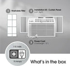 LG 5000 BTU Window Air Conditioners Easy Mechanical Control Ultra-Quiet Compact-size Cools Filter