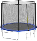 AOTOB 8FT 10FT 12FT 14 FT 15FT Trampoline with Safety Enclosure Net Outdoor Trampoline