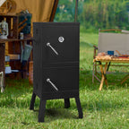 Zimtown Charcoal Grill BBQ Smoker Outdoor Barbecue Pit with 3 Levels Patio Backyard Black