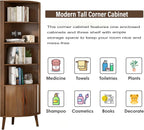 Corner Cabinet, 66.73'' Tall Modern Corner Bathroom Storage Cabinet