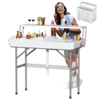 EVOKEDEN 42.5 Fish Cleaning Table w/ Sink, Folding Camping Table & Fish Cleaning Station w/ Measure Mark