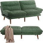 Convertible Futon Sofa Bed, 66 Inch Corduroy Futon Sofa Recliner Sofa Bed for Small Spaces, Playrooms or Offices