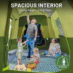 TIMBER RIDGE 5-9 Person SUV Tent with Screen Porch and Awning for Family Camping Weather Resistant