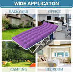 2-Pack Camping Cots with Mattress Comfortable Folding Bed Heavy Duty Baby Cot