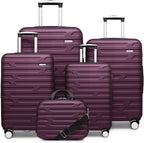 Luggage 6-piece hardshell expandable suitcase lightweight travel carry-on luggage set