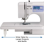 Brother HC1850 sewing and quilting machine, 185 built-in stitches, LCD display