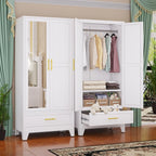 Steel Armoire Wardrobe Closet, 71 Metal Clothing Storage Cabinets