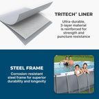 Power Steel 14' x 8'2 x 39.5 Oval Above Ground Pool Set | Includes 530gal Filter Pump, Ladder, ChemConnect Dispener