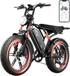 Electric Bike for Adults 1500W Peak 20 Fat Tire All-Terrain E-Bike 60/110 Miles 28 MPH Electric Dirt Bike