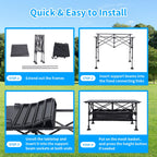 Beloadence Camping Table, Small Folding Table, Height Adjustable, for Camp, Cooking, BBQ, RV, Picnic