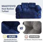 Folding Sofa Bed L-Shaped Convertible Sofa Bed with Armrests and Pillows