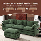 ihanherry 146-inch U-shaped modern sofa modular area cloud sofa
