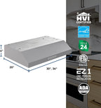 Broan-NuTone Three-Speed Glacier Undercabinet Range Hood with LED Light, ADA Compliant