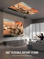 Smart 4K Projector with WiFi and Bluetooth, VISSPL 3D Dolby Audio and Auto Focus