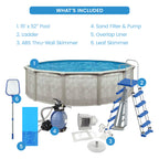 Aquarian Phoenix 18' x 52 Steel Frame DIY Family Above Ground Pool Kit