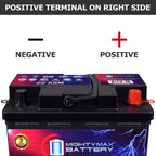 MM-H5 Start and Stop Car BCI Group Size 47 12V 60 AH, 100RC, 680 CCA Rechargeable AGM Car Battery