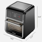 Chefman Compact 6.3-Quart Digital Air Fryer with Rotisserie Dehydrator and Convection Oven