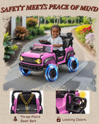 Kids Pink Ride-On Truck Battery Powered Electric Toy Car