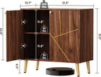 Free Standing Cabinet Black Wood for Living Room, Bedroom, Dining Room, Hallway, Entryway