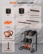 Feierdun adjustable dumbbells with connectors Barbell, kettlebell push-up stand