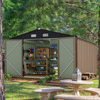 Devoko Outdoor Storage Shed Lockable Metal Garden Shed Steel Anti-Corrosion Storage House