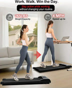 Lichico Walking Pad Under Desk Treadmill Ultra-Quiet Brushless Electric Jogging Treadmill
