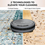 Voice Control Robot Vacuum with Matrix Clean Navigation, Home Mapping, 60-Day Capacity, XL Self-Empty Base for Homes with Pets, Carpet & Hard Floors, Cool Grey