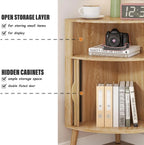 Corner Cabinet, 66.73'' Tall Modern Corner Bathroom Storage Cabinet