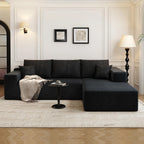 107.5 Cloud Modular Sectional Sofa Couch with L-Shape Chaise,Modern Minimalist Upholstered Couches
