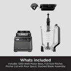Ninja BL660 Professional Compact Smoothie and Food Processor Blender 1100W 3 Functions