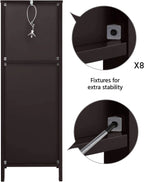 Bathroom Floor Cabinet, Wooden Storage Cabinet with 2 Drawers, Multifunctional Side Organizer Rack Stand Table