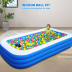 Inflatable Swimming Pool with Pump, Cuopluber 120 x 72 x 22 Large Inflatable Pool for Adults and Kids, Thickened Blow Up Pools for Outdoor, Garden, Backyard, Summer Water Party
