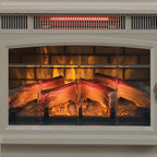 Freestanding Electric Fireplace Stove Heater with 3D Flame Effect for 1,000 Sq. Ft