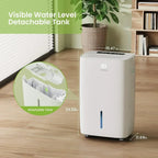 Waykar 2000 Sq Ft Dehumidifier for Home and Basements with Auto or Manual Drainage
