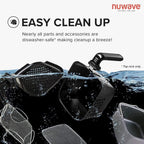 Nuwave Brio 15.5Qt Air Fryer/Oven quickly reheats, bakes, and dehydrates food with a temperature control range of 50��-425��F 1800W.