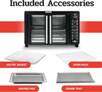 Gourmia Oven Air Fryer Combo with 17 Cooking Presets, 24L Capacity, Convection Rack, Baking Tray, Recipe Book GTF7460