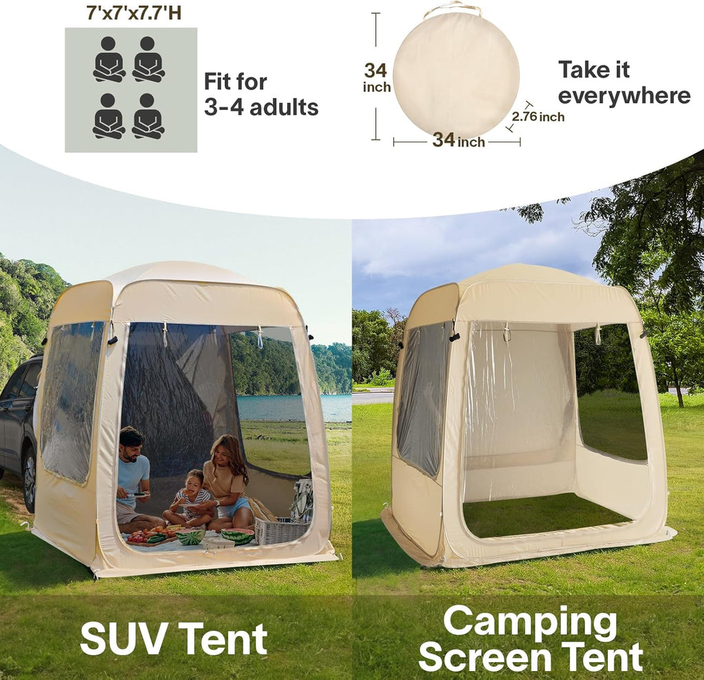 Alvantor Screen House Gazebo Pop Up Igloo Screened Canopy Tent with Mosquito Netting Sides