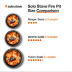 Solo Stove Bonfire 2.0 with Stand, 19.5 Inch Smokeless Fire Pit with Removable Ash Pan - Portable Outdoor Fire Pit - Stainless Steel Wood Burning Fireplace, Ideal for 4-6 People, 21.75 lbs