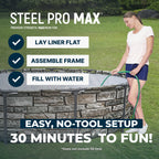 Bestway Steel Pro MAX 10'x30\ Metal Frame Above Ground Pool Set w/ Filter Pump & Cartridge